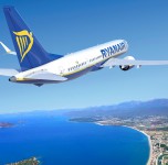 Atnaujintas Ryanair žiemos sezono tvarkaraštis. Ryanair lėktuvas